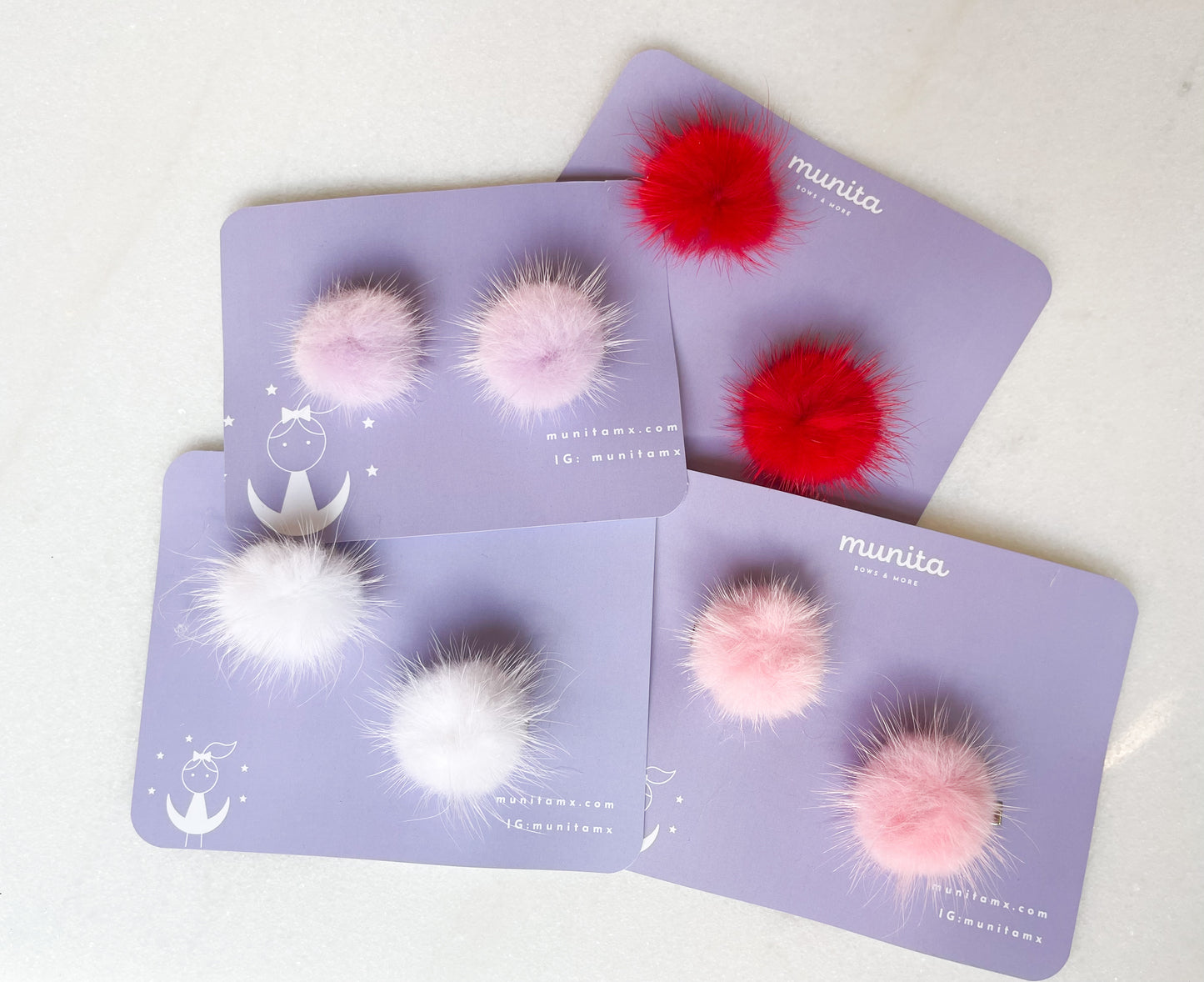 Hairclips Pompom